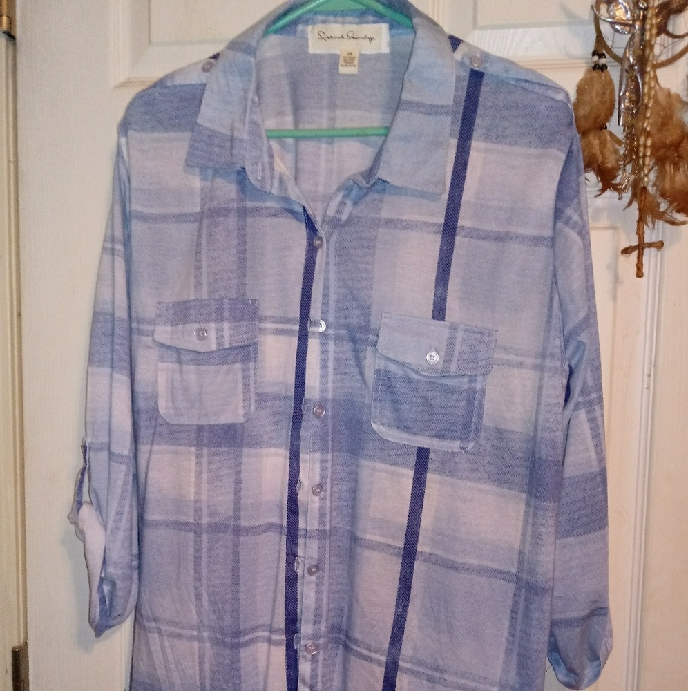 Women's Plus Size Flannel Shirt 2X